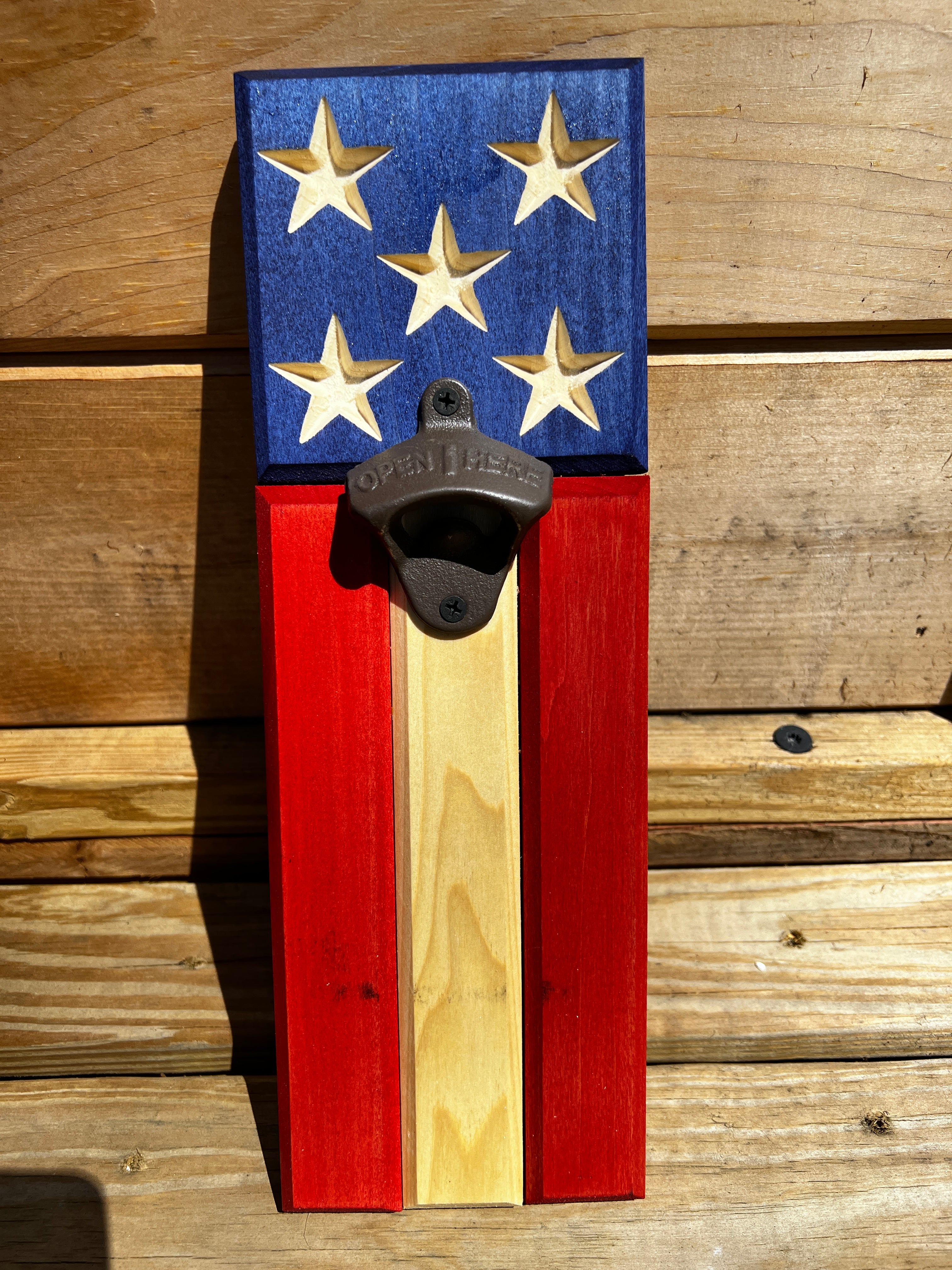 Red White and Blue Bottle Opener