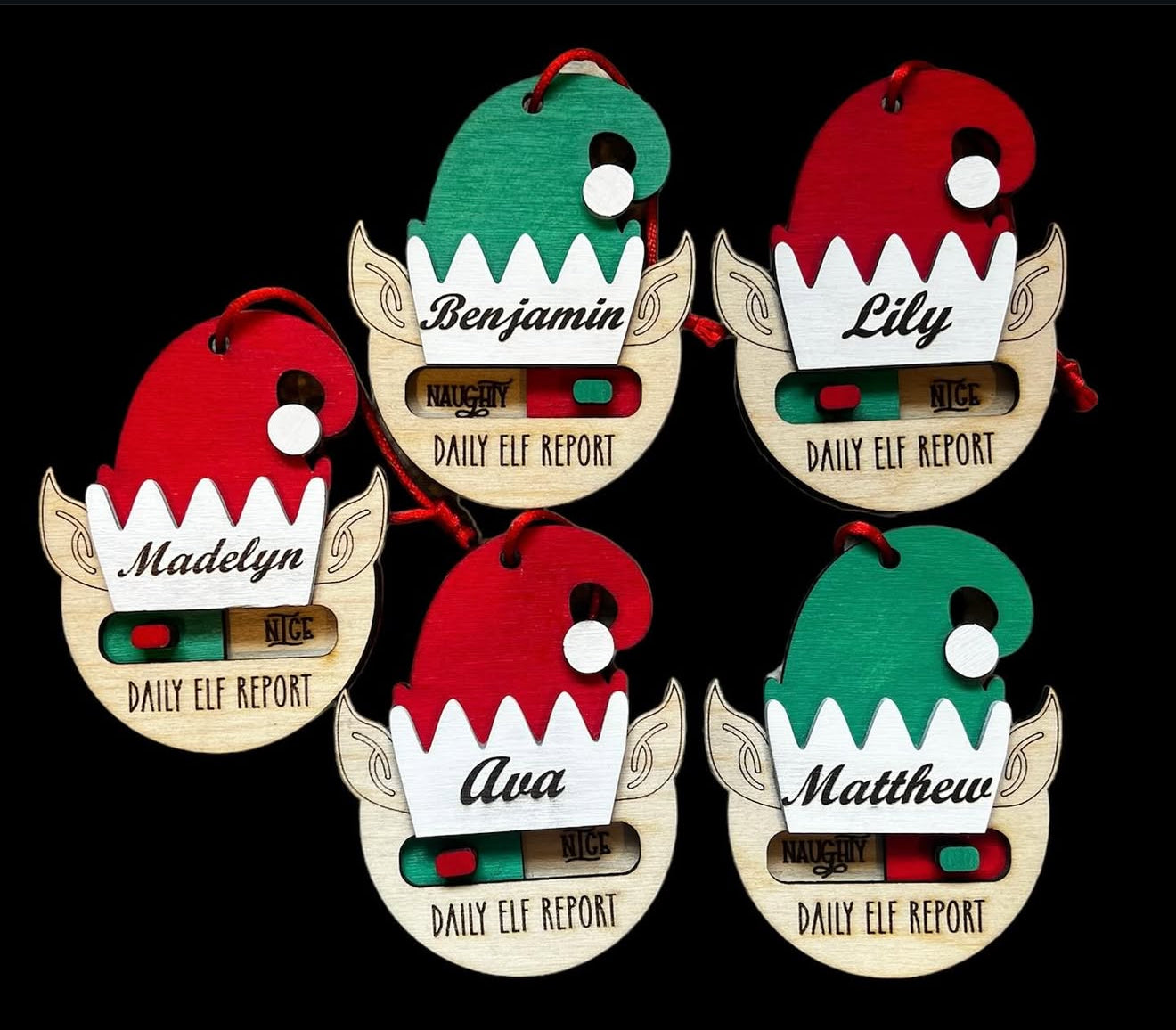 Naughty or Nice Elf Hat Ornament